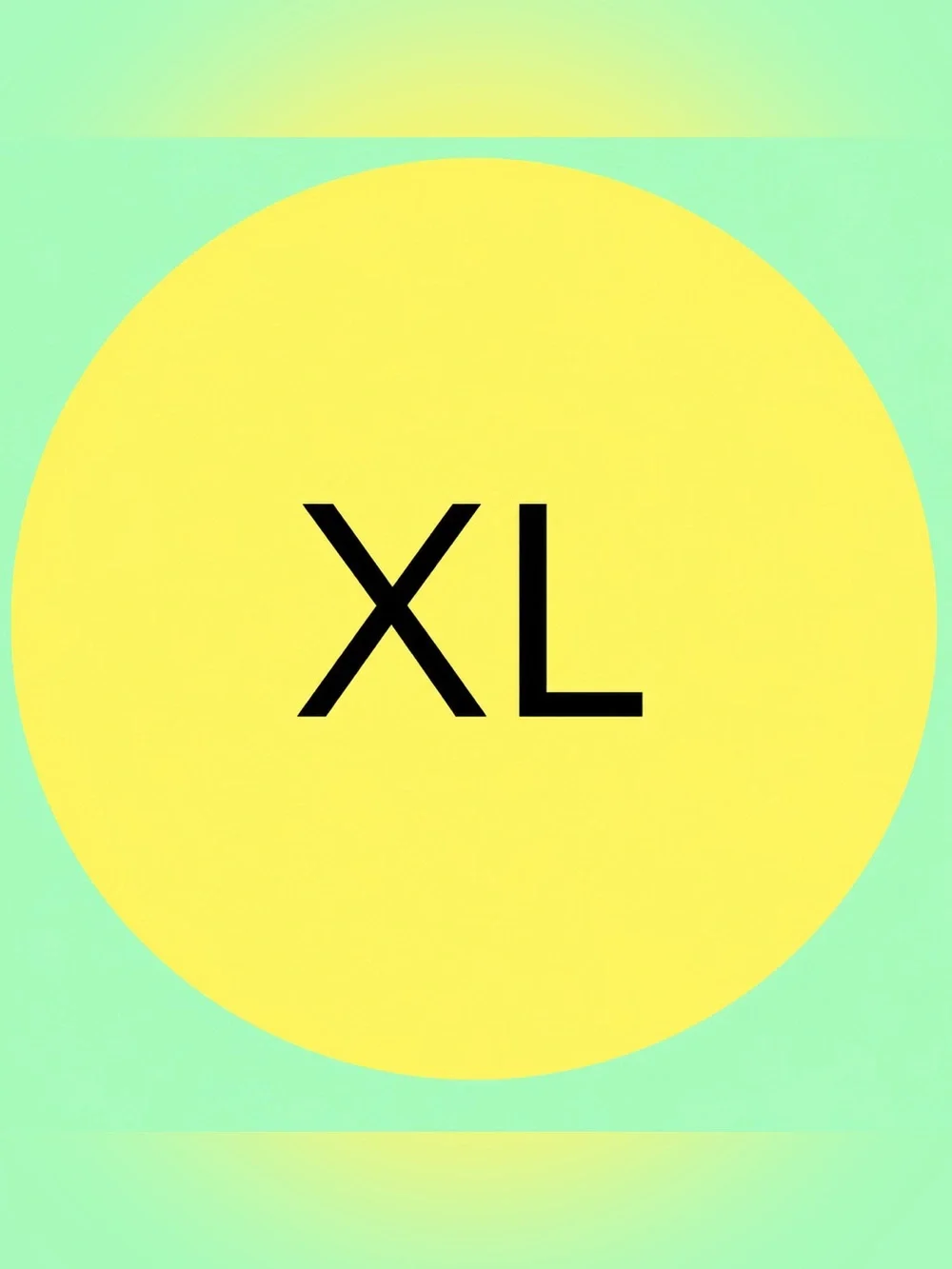 50 SHIPPING STICKERS - 2” ROUND - SIZE CLOTHING LABELS - EXTRA LARGE “XL”